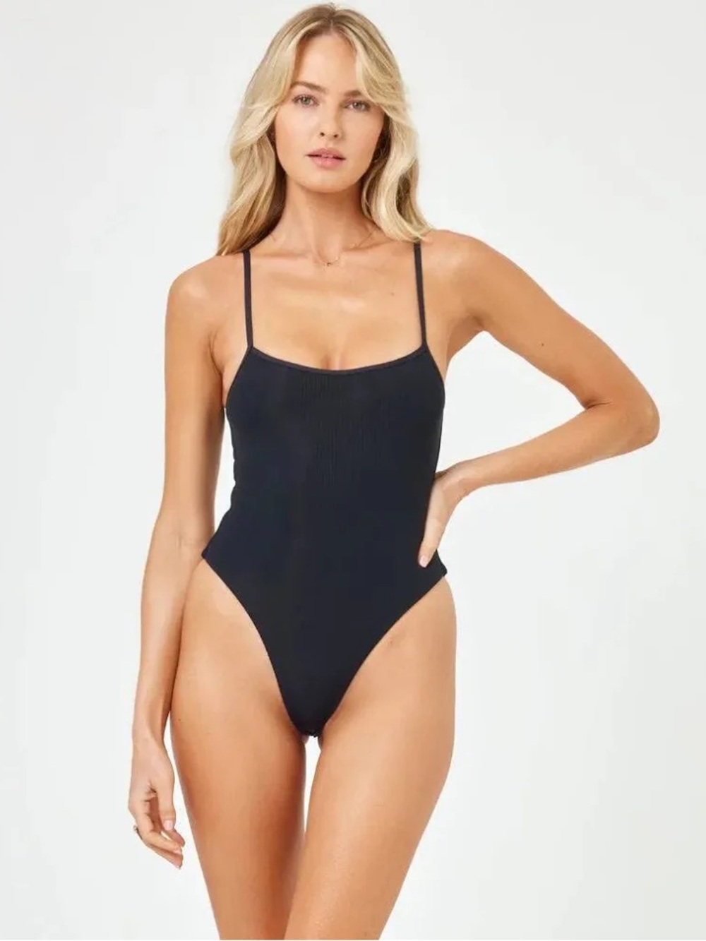 L*Space Womens Swimsuit Ribbed Holly One Piece